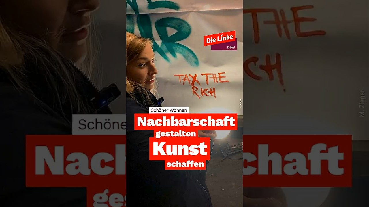 Studierende verschönern Umterführung in der Stauffenberg Allee in Erfurt